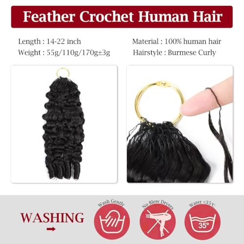 18 Inch Miracle Invisible Knots Crochet Hair - 100% Human Hair, Soft & Lightweight for Black Women