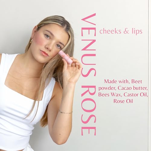 MADRE LUNA AYURVEDIC SKIN CARE, Cheeks & Lips, Natural Look, Deep Hydratation. (Venus Rose) This natural-look tint offers deep hydration, antioxidant benefits, enriched with Ashwagandha and Manjistha.