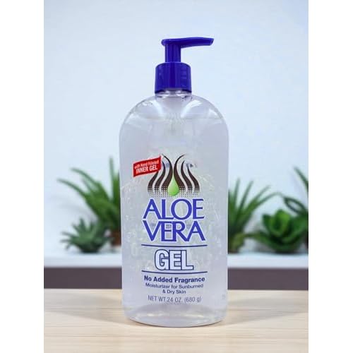 Aloe Vera Gel (24 oz) pack 2 ? Pure, Stabilized Aloe Vera Gel for Face, Hair & Body ? Soothing Sunburn Relief, Hydration & Skin Repair ? No Added Colors or Fragrances.