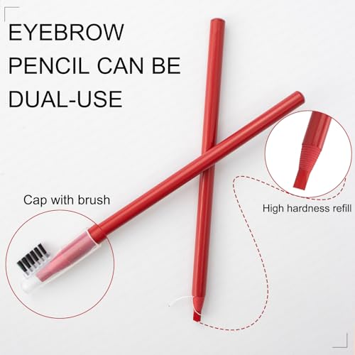 Eyebrow Mapping Pencils 2-Pack Waterproof - Pre-Draw Tattoo Brow Tool for Precise Shaping