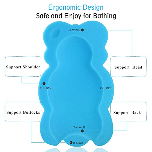 Baby Bath Sponge Cushion Mat - Soft PU Foam Support Pad