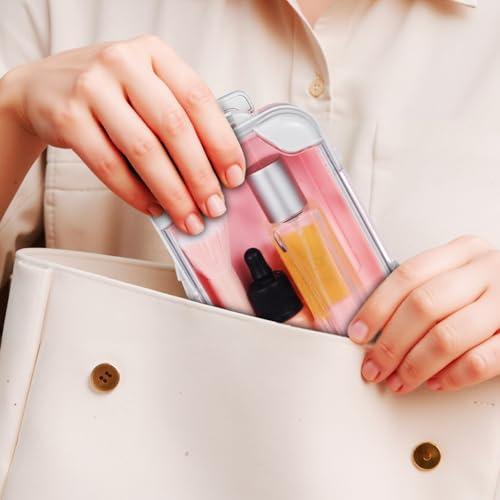 VOSAREA 4PCS False Eyelashes Boxes Mini Plastic Travel Makeup Suitcases Simulation Trolley Makeup Cases Mini Luggage Empty Lash Containers for Women Girls