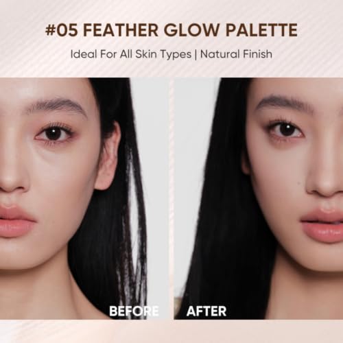 JUDYDOLL Highlight & Contour Palette - 4-Color Matte Face Makeup