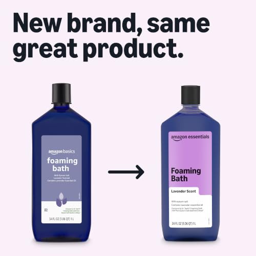 Lavender Scented Foaming Bath with Epsom Salt - 34 Fl Oz - Amazon Essentials - Relaxation & Skin Care