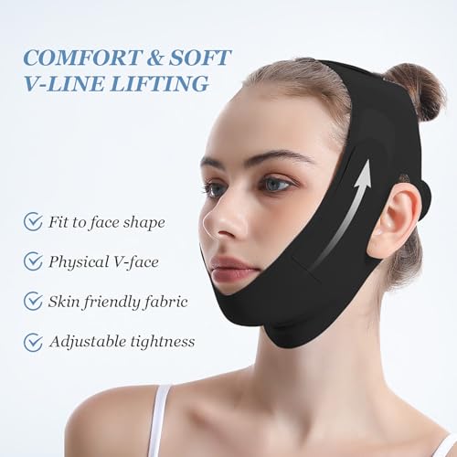 Sleep Chin Strap for Facial Lifting and Jawline Sculpting - Reusable Adjustable Belt