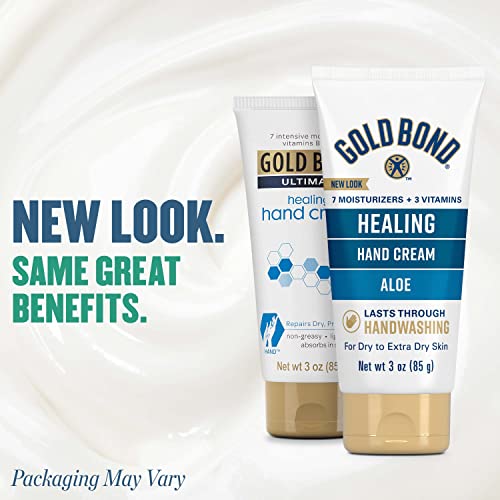Gold Bond Age Renew Crepe Corrector Body Lotion, Replenishing & Smoothing Formula, 8 oz. & Healing Hand Cream, 3 oz., With Aloe, Moisture That Lasts Through Handwashing