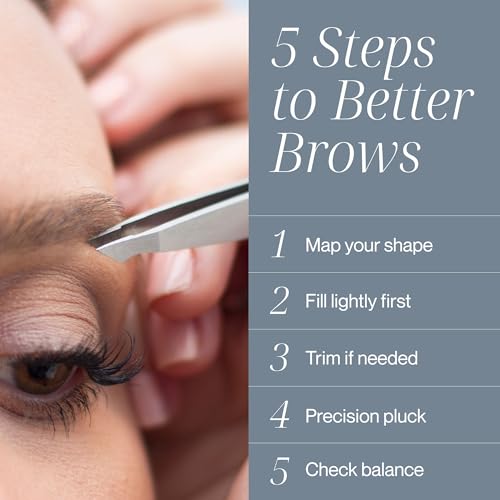 Tweezer Guru Eyebrow Tweezer Set for Women & Men - Professional Slant and Pointed Tweezers Set with Case - Precision Tweezers Kit for Facial Hair, Splinter and Ingrown Hair Removal (4 PC-W)