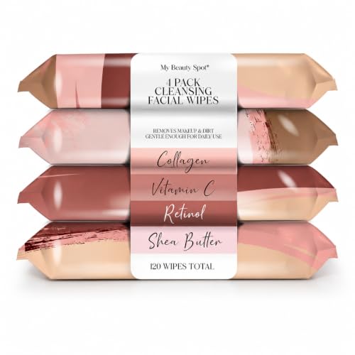 My Beauty Spot Cleansing Facial Wipes 4 Pack - 120 Makeup Remover Wipes