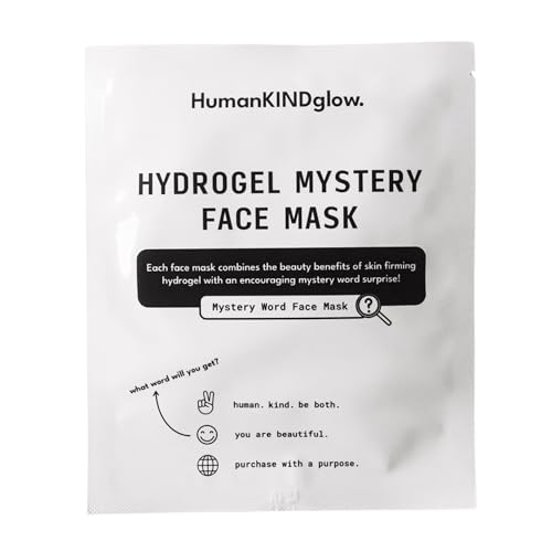HumanKINDglow Hydrogel Face Mask ? Hydrating Overnight Korean Facial Mask for Firming, Tightening & Radiant Skin | Clean, Vegan | Includes a Hidden Affirmation for Inner Glow