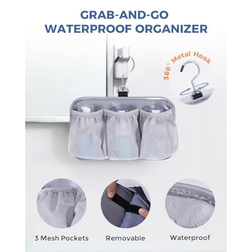 WANDF Toiletry Bag for Men, PU Leather Travel Organizer with Detachable Waterproof Hanging Pouch, Open-Flat Dopp Kit Shaving Bag with Wet Pocket for Travel Toiletries Accessories (Black)