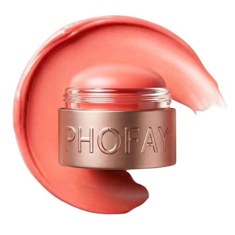 PHOFAY 3-in-1 Mousse Blush Cream Stick for Cheeks, Eyes & Lips