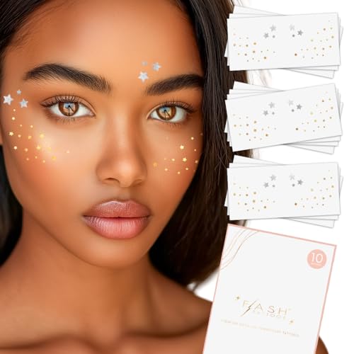 Starry Freckles Metallic Flash Tattoos - Set of 10