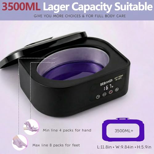 HLead Paraffin Wax Machine Kit for Hands & Feet - Touchscreen Spa Bath Warmer
