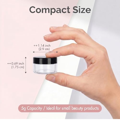 5g Sample Containers 50 Pack with Lids & Labels