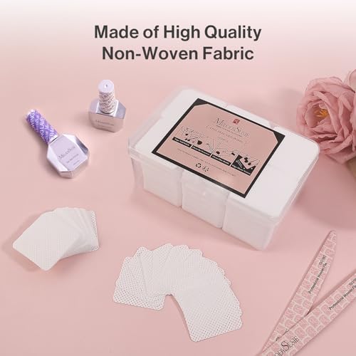 MelodySusie Lint-Free Nail Wipes - 1050 Pack Absorbent Gel Polish Remover Pads