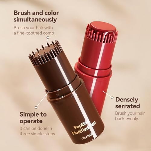 Hair Color Stick with Comb for Gray Hair Cover, Dark Brown