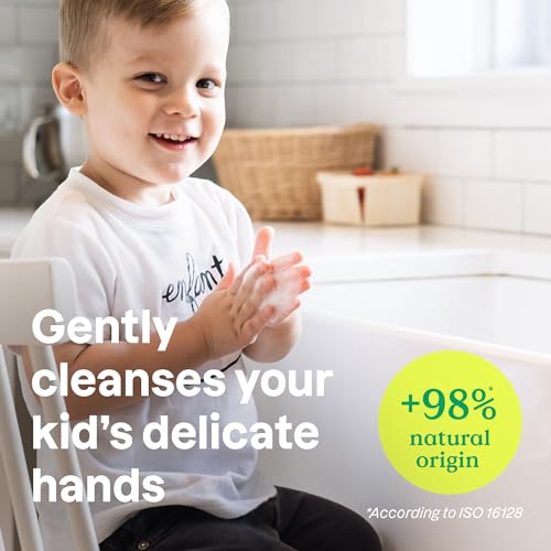 ATTITUDE Foaming Hand Soap for Kids, EWG Verified, Dermatologically Tested, Plant- and Mineral-Based Ingredients, Vegan, Mango, 10 Fl Oz