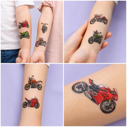 96 Motorcycle Temporary Tattoos - Dirt Bike Party Favors