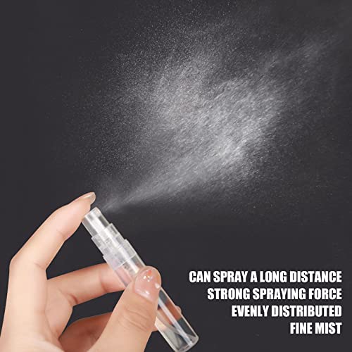 Fandamei 60PCS 5ml Mini Spray Bottles, Refillable Plastic Atomizer