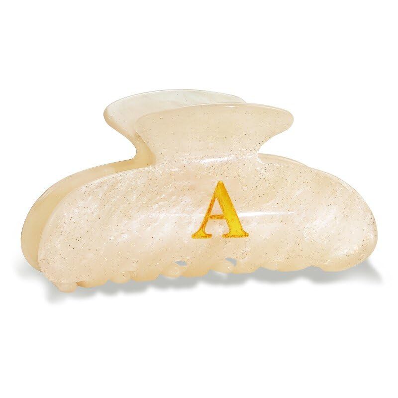 Letter A Hair Claw Clip - Monogram Glitter Clip