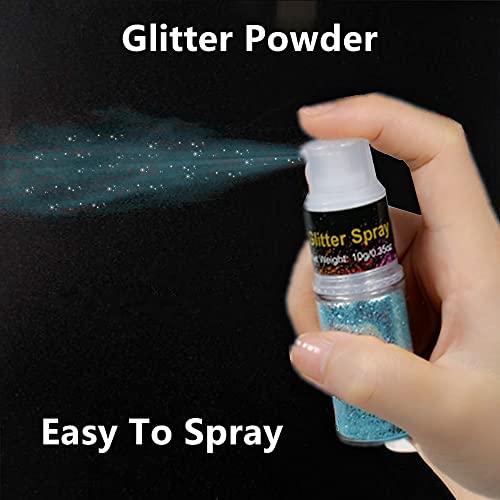 Light Blue Holographic Glitter Spray - Hair & Body Makeup