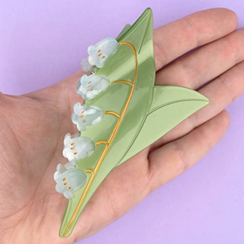 Lily of The Valley Claw Clips,Cellulose Acetate Hair Clips,Small Claw Clips for Girl,Hair Accessories