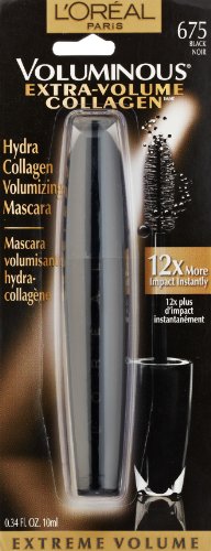 L’Oréal Paris Voluminous Extra Volume Collagen Washable Mascara, Black, 1 Tube