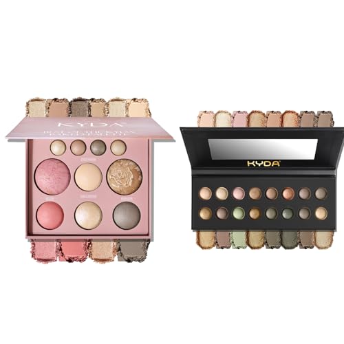 KYDA Baked Makeup Palette – 16 Earth Tone Eyeshadow & Full Face Kit