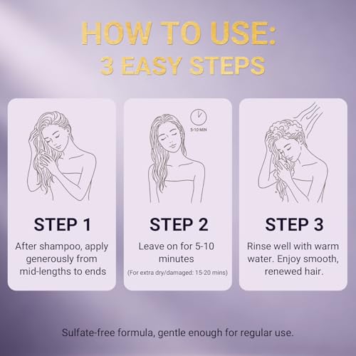 Keratin Hair Mask for Damaged Hair - Deep Conditioning & Repair Treatment