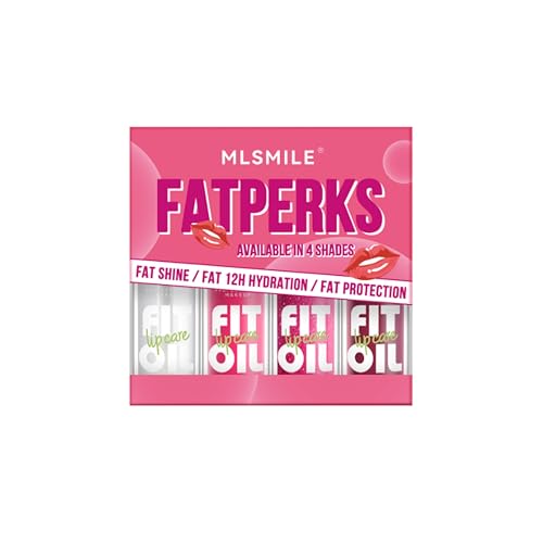 4 Colors Lip Oil Set - Long Lasting Hydrating Lip Gloss
