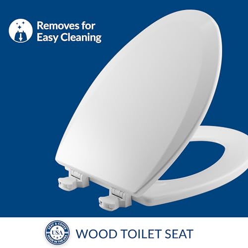 Bemis 1500EC Elongated Toilet Seat with Lift-Off, Cotton White