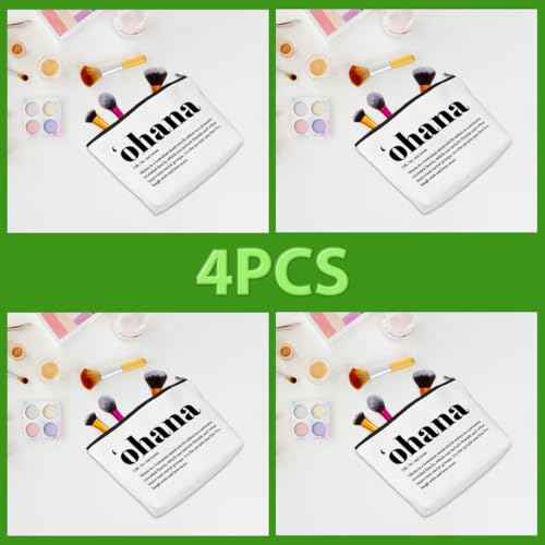 Christmas Thank You Gifts, 4pcs Hawaiian Inspirational Makeup Bag, Hawaiian Gifts Cosmetic Bag, Hawaii Souvenirs, Minimalist Thank You Gifts for Women Female Grandma Friend Wife Mom Sister