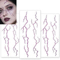 Purple Halloween Temporary Tattoo,Waterproof Temporary Tattoo,Halloween Party Favors, Party Tattoo,Halloween Cosplay 3PCS
