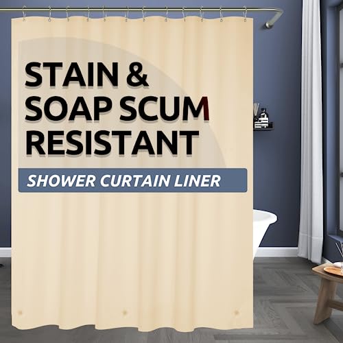 Titanker Shower Stall Curtain Liner, 36x72 Clear Plastic Shower Liner Lightweight PEVA Shower Curtains for Bathroom, Waterproof Shower Liner with 2 Magnets and 6 Rustproof Grommet Holes