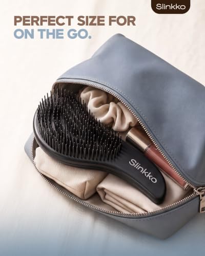 Slinkko Detangler Brush - Pain-Free Hairbrush for Curly & Wavy Hair