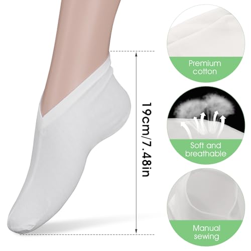 Moisturizing Cotton Socks for Dry Feet - Overnight Spa Treatment