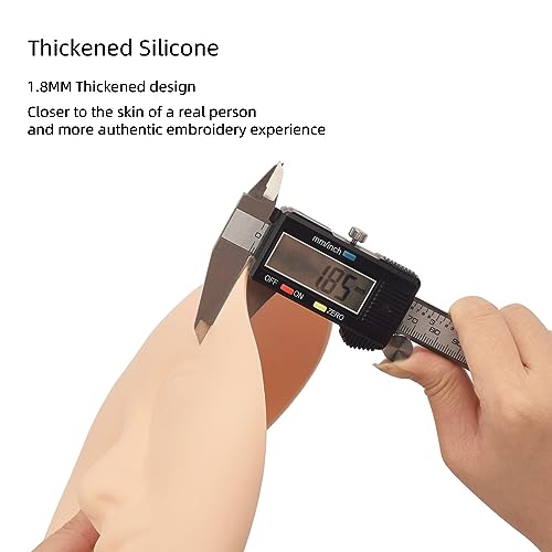 JimKing Tattoo Practice Skin Head 3pcs Silicone Microblading