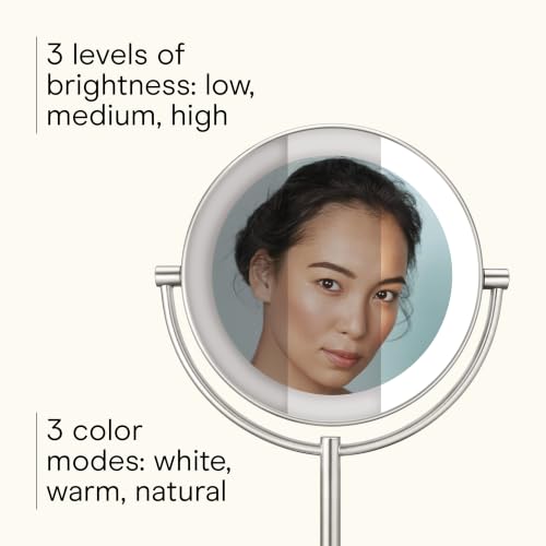 Conair 1X/10X LED Vanity Mirror with 3 Color Modes