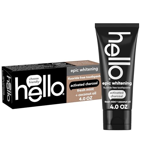 hello Epic Whitening Activated Charcoal Toothpaste - Fluoride Free, 4 oz