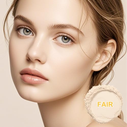 Mineral Sunscreen Setting Powder, SPF 35 Brush Sunscreen Powder for Face & Scalp, Long Lasting Lightweight Breathable, Oil Control Natural Matte Finish (#02 Fair)