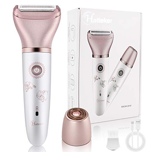 Women's Electric Hair Remover & Bikini Trimmer - Painless Wet & Dry Face & Body Shaver with USB Recharge