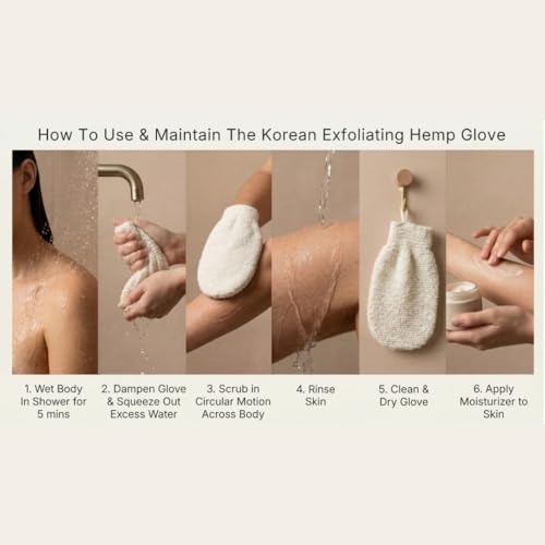Korean Exfoliating Hemp Glove & Konjac Sponge Set