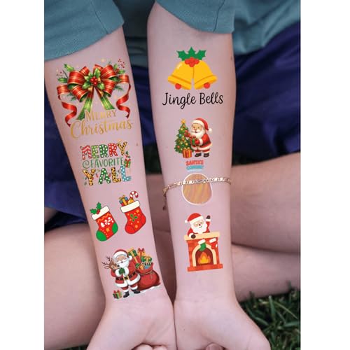 100 Glow in the Dark Christmas Temporary Tattoos