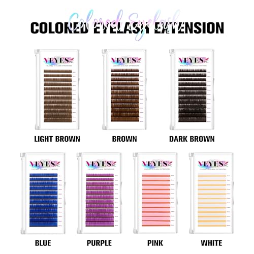 Dark Brown Lash Extensions 0.03mm CC Curl 8-16mm Mixed Length Tray