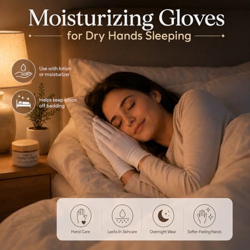 10 Pairs Cotton Moisturizing Gloves for Dry Hands Care