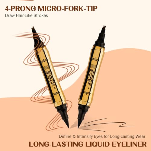 Microblading Eyebrow Pencil 2-in-1 Dual-Ended Brow & Eyeliner Pen