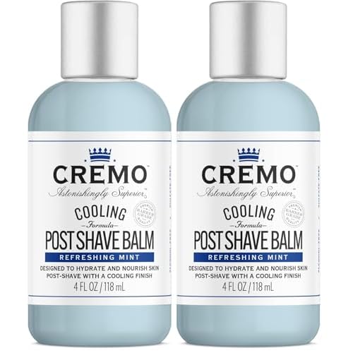 Cremo Cooling Formula Post Shave Balm,Soothes,Cools And Protects Skin From Shaving Irritation,Dryness and Razor Burn,4 Oz,(Pack of 2)
