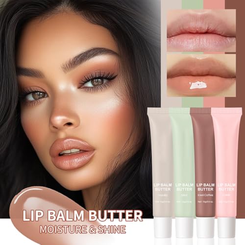 Butter Lip Balm 4-Pack, Hydrating Lip Tint, 0.5oz Each