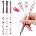 SAVILAND 3PCS Acrylic Nail Brush Set Size 8/10/14 Pink - Light Pink Variant