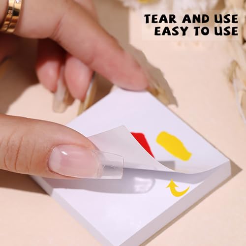 100pcs Nail Art Palette Paper - Double-Sided Disposable 3x3"